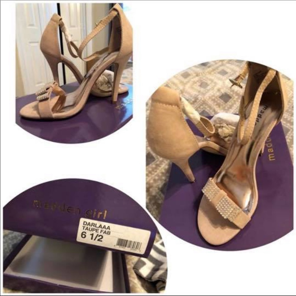 Tan suede stiletto heel size 6.5 BNWT